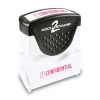 ACCUSTAMP2 1.63 in. x 0.5 in. CONFIDENTIAL Pre-Inked Shutter Stamp - Red