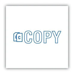 ACCUSTAMP2 1.63 in. x 0.5 in. Pre-Inked COPY Shutter Stamp - Blue