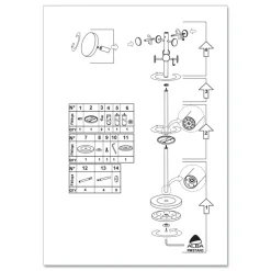 Alba 15w x 15d x 69.3h Stan3 8-Knob Steel Coat Rack - Black