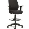 Alera ALEWX4614 27.95 in. to 33.66 in. Seat Height Supports Up to 275 lbs. Fabric Wessex Drafting Stool - Black