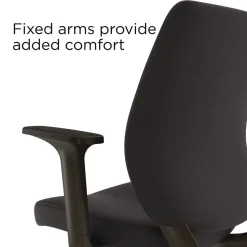 Alera ALEWX4217 17.13 in. to 20.83 in. Seat Height Supports Up to 275 lbs. Wessex Ergonomic Fabric Task Chair - Black