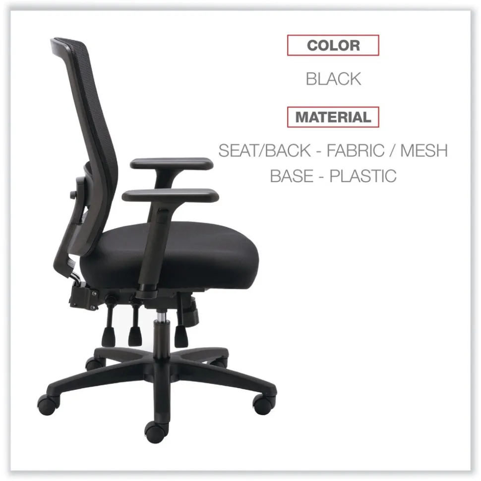Alera Envy Series Mesh High-Back 250 lbs. Capacity Multifunction Chair - Black