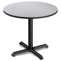 Alera 35.5 in. Diameter Round Reversible Laminate Table Top - White/Gray