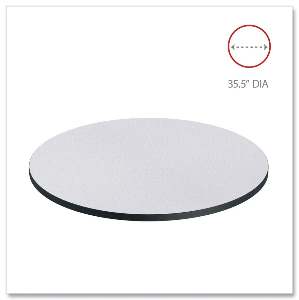 Alera 35.5 in. Diameter Round Reversible Laminate Table Top - White/Gray