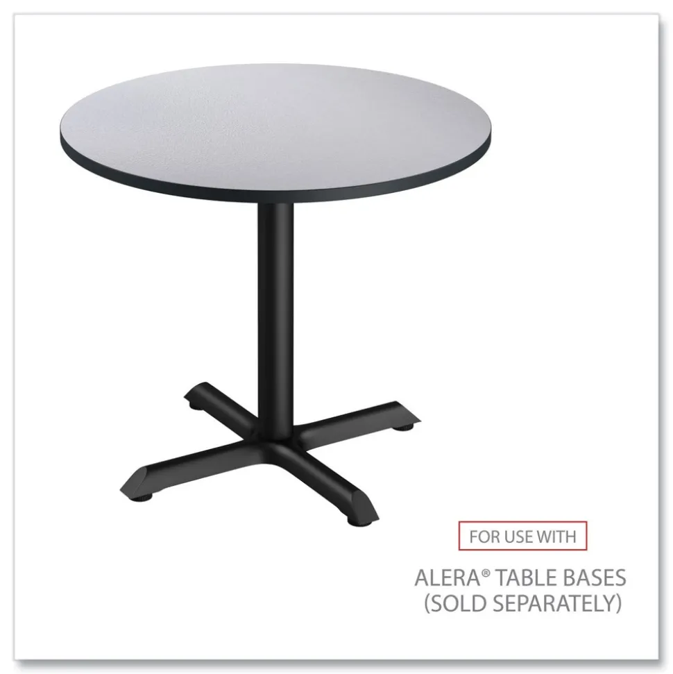 Alera 35.5 in. Diameter Round Reversible Laminate Table Top - White/Gray