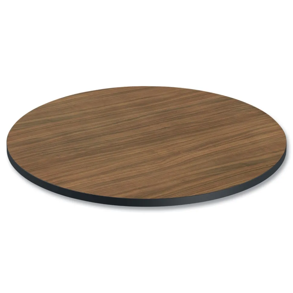 Alera 35.5 in. Diameter Round Reversible Laminate Table Top - Espresso/Walnut