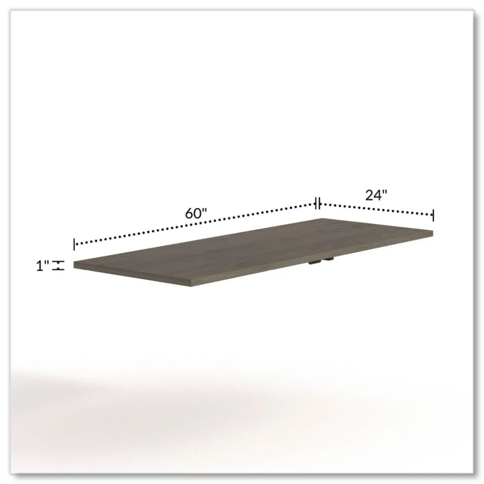 Alera 60 in. x 29 in. Seville Rectangular Training Table Top - Walnut