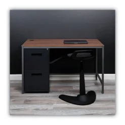 Alera 14.96 in. x 19.29 in. x 27.75 in. 2 Drawer Left/ Right File Pedestal Cabinet - Charcoal