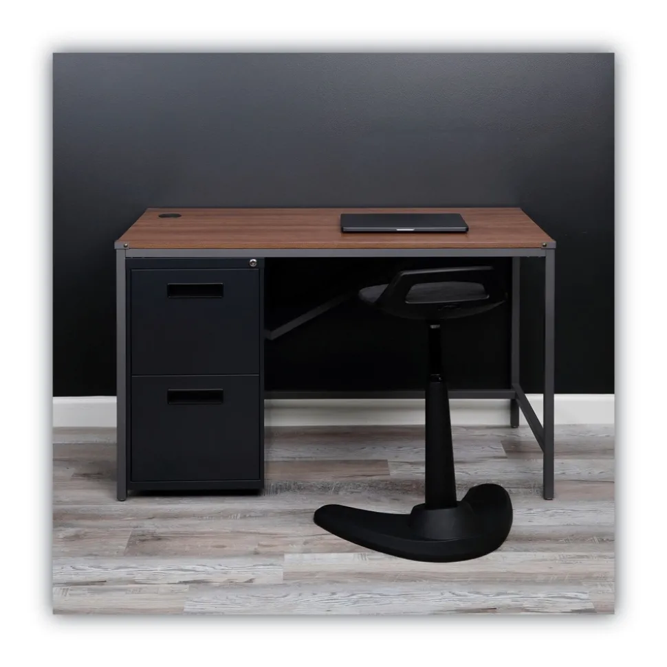Alera 14.96 in. x 19.29 in. x 27.75 in. 2 Drawer Left/ Right File Pedestal Cabinet - Charcoal