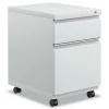Alera 14.96 in. x 19.29 in. x 21.65 in. 2-Drawers: Box/File Legal/Letter Left or Right File Pedestal with Full-Length Pull - Light Gray