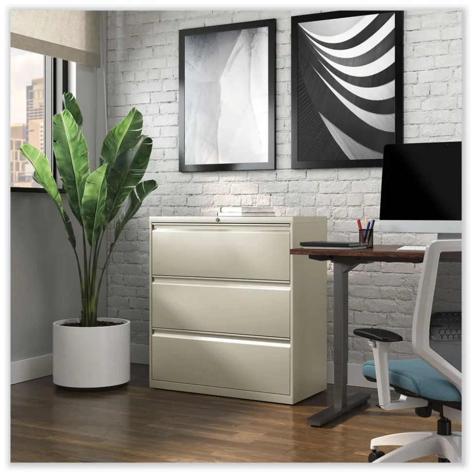 Alera 25488 36 in. x 18.63 in. x 40.25 in. 3 Legal/Letter/A4/A5 Size Lateral File Drawers - Putty