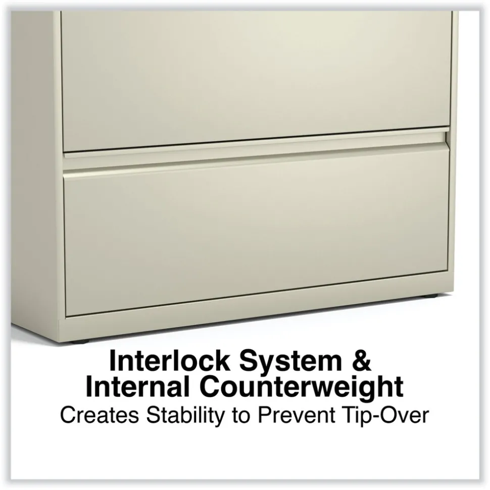 Alera 25488 36 in. x 18.63 in. x 40.25 in. 3 Legal/Letter/A4/A5 Size Lateral File Drawers - Putty