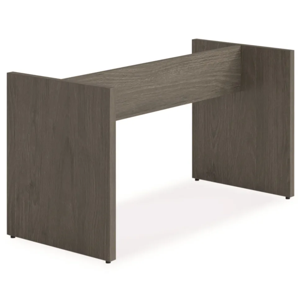 Alera 50 in. x 22 in. x 28 in. Seville 96 in. Wide Conference Table Base - Walnut