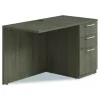 Alera 48 in. x 24 in. x 29 in. Seville Series Right Desk Return with Pedestal - Walnut