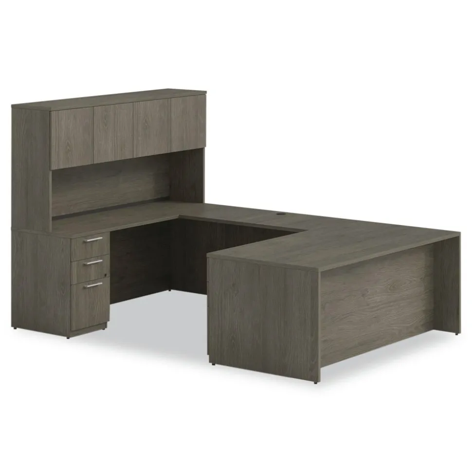 Alera 48 in. x 24 in. x 29 in. Seville Series Bridge Return - Walnut