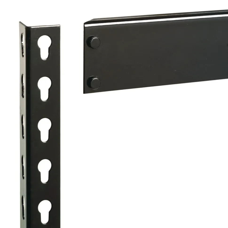 Alera 30 in. x 16 in. x 60 in. 4-Shelf Steel Shelving Unit with Particleboard Shelves - Black