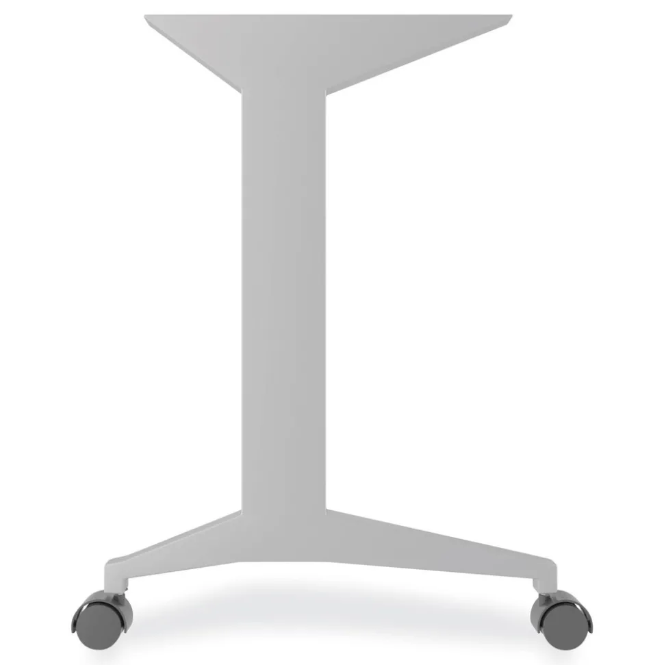 Alera Modern Teacher Series 60 in. x 24 in. x 28.75 in. Left-Side Pedestal: Box/Box/File Pedestal Desk - Charcoal Woodgrain/Gray