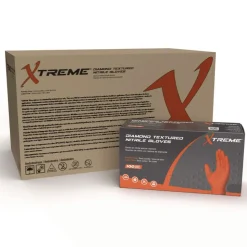 Ammex 6 mil DT Nitrile Powder-Free Disposable Gloves - X-Large, Orange (1000/Carton)