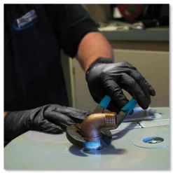 Ammex 6 mil Heavy-Duty Industrial Powder-Free Nitrile Gloves - Large, Black (1000/Carton)