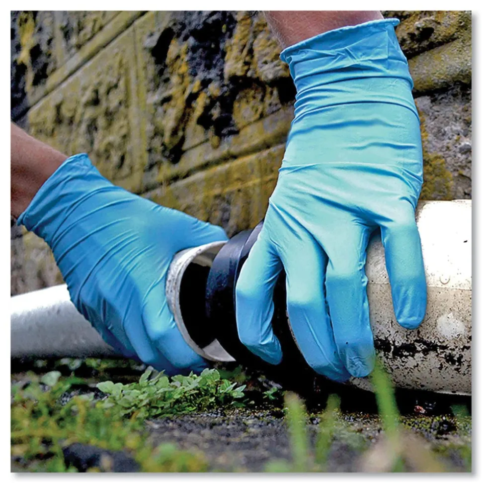 Ammex 5 mil Industrial Powder-Free Nitrile Gloves - X-Large, Blue (1000/Carton)