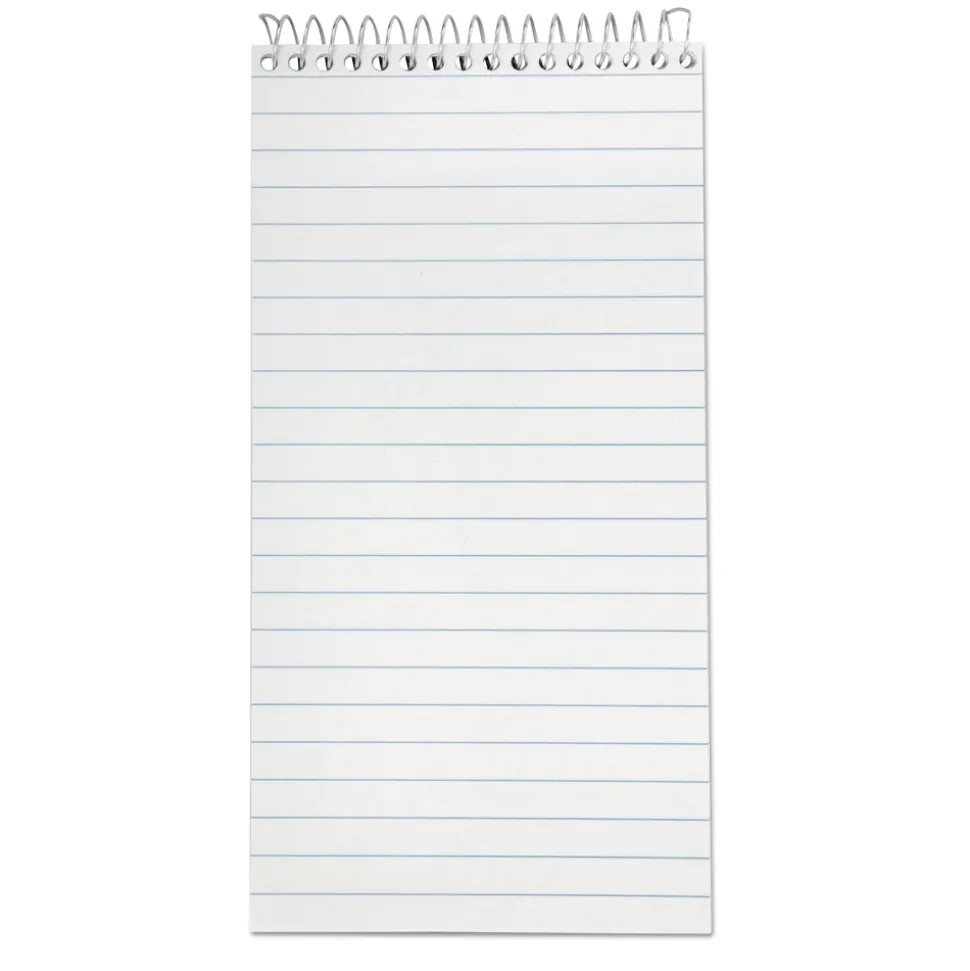 Ampad Earthwise by Ampad 4 x 8 Gregg Rule Recycled Reporter's Notepad - White Cover/White Sheets