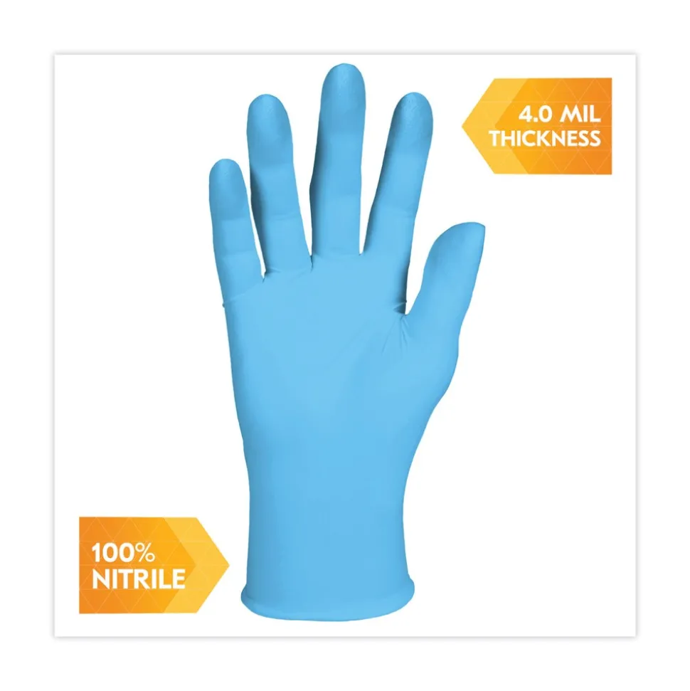 Ansell 4 mil Thick 9.5 in. Long Powder-Free G10 Comfort Plus Blue Nitrile Gloves - Medium, Light Blue (100/Box, 10 Boxes/Carton)