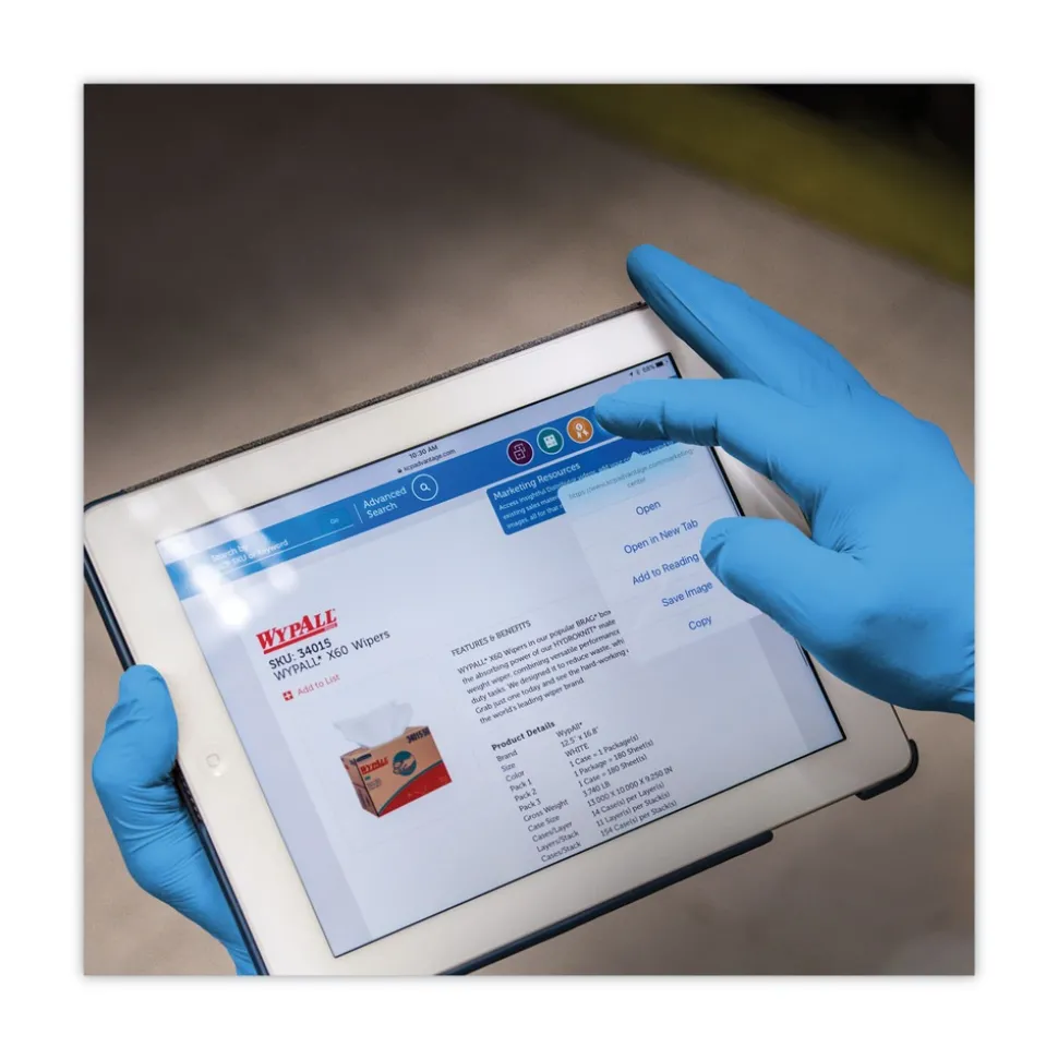 Ansell 6 mil Thick 9.5 in. Long Powder-Free G10 2PRO Nitrile Gloves - Extra Large, Blue (90/Box)