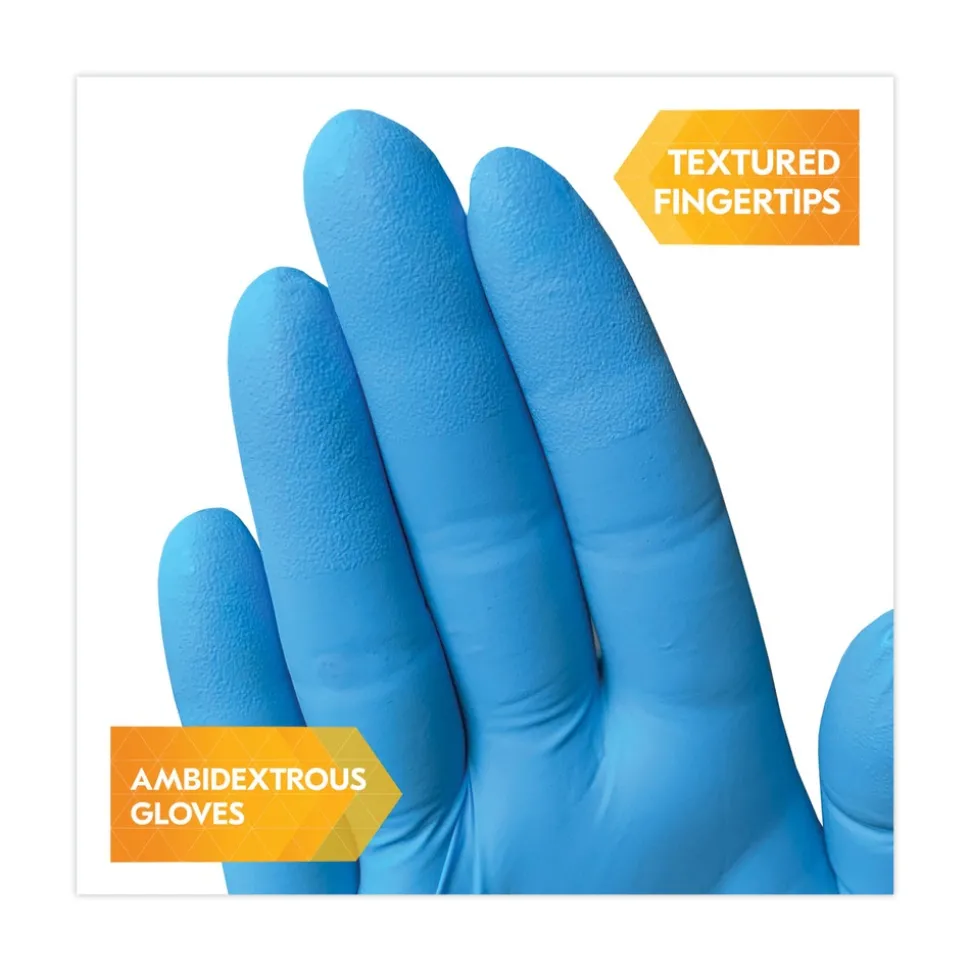 Ansell 6 mil Thick 9.5 in. Long Powder-Free G10 2PRO Nitrile Gloves - Medium, Blue (100/Box, 10 Boxes/Carton)