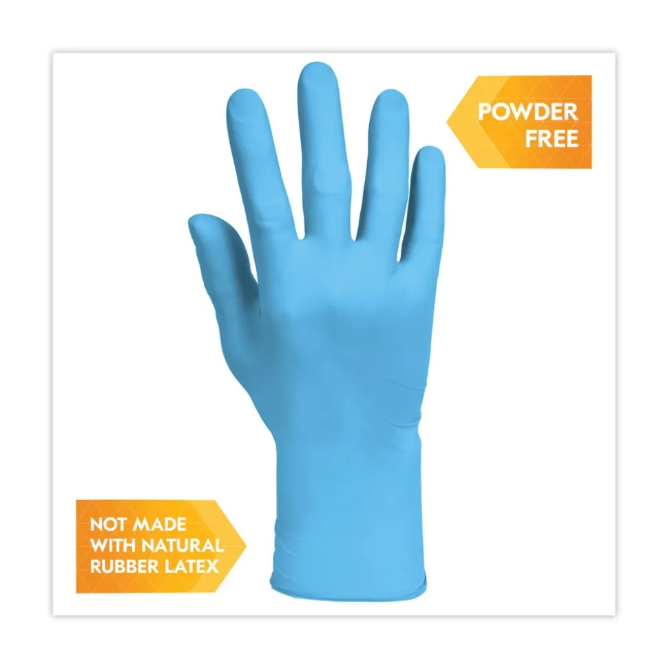 Ansell 4 mil Thick 9.5 in. Long Powder-Free G10 Comfort Plus Blue Nitrile Gloves - Small, Light Blue (100/Box, 10 Boxes/Carton)