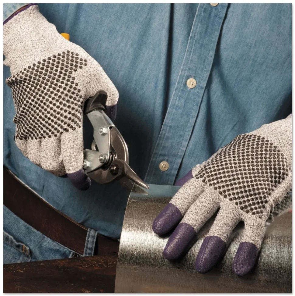 Ansell 220 mm Length G60 PURPLE NITRILE Cut Resistant Glove - Small/Size 7, Blue/White (12/Carton)