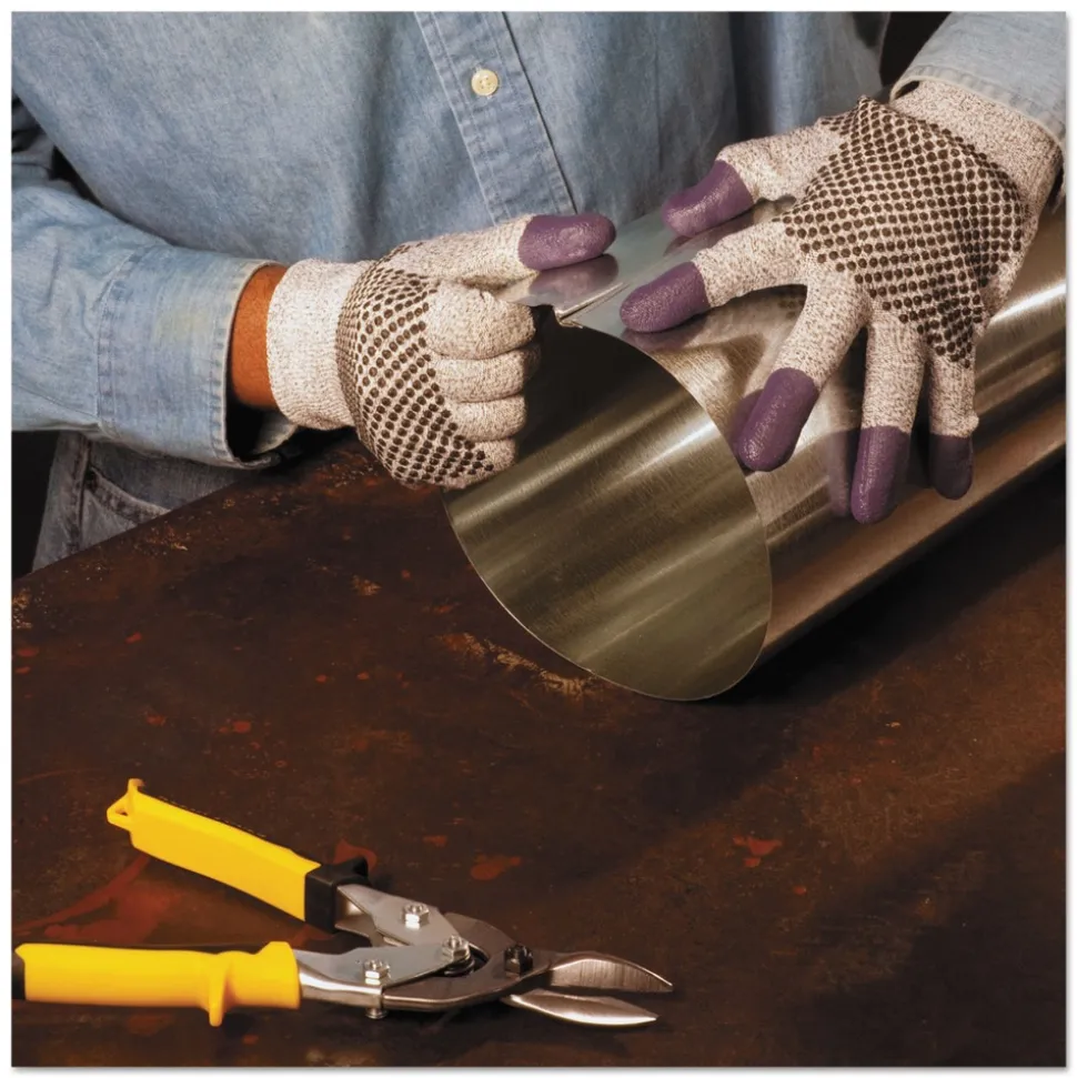 Ansell 220 mm Length G60 PURPLE NITRILE Cut Resistant Glove - Small/Size 7, Blue/White (12/Carton)
