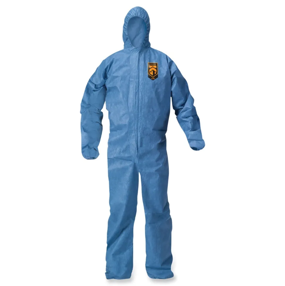 Ansell A20 Breathable Particle Protection Coveralls - 4X-Large, Blue (20/Carton)
