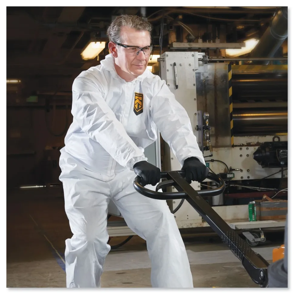 Ansell A20 Breathable Particle Protection Coveralls with Zip Closure - Triple Extra Large, White (20/Carton)