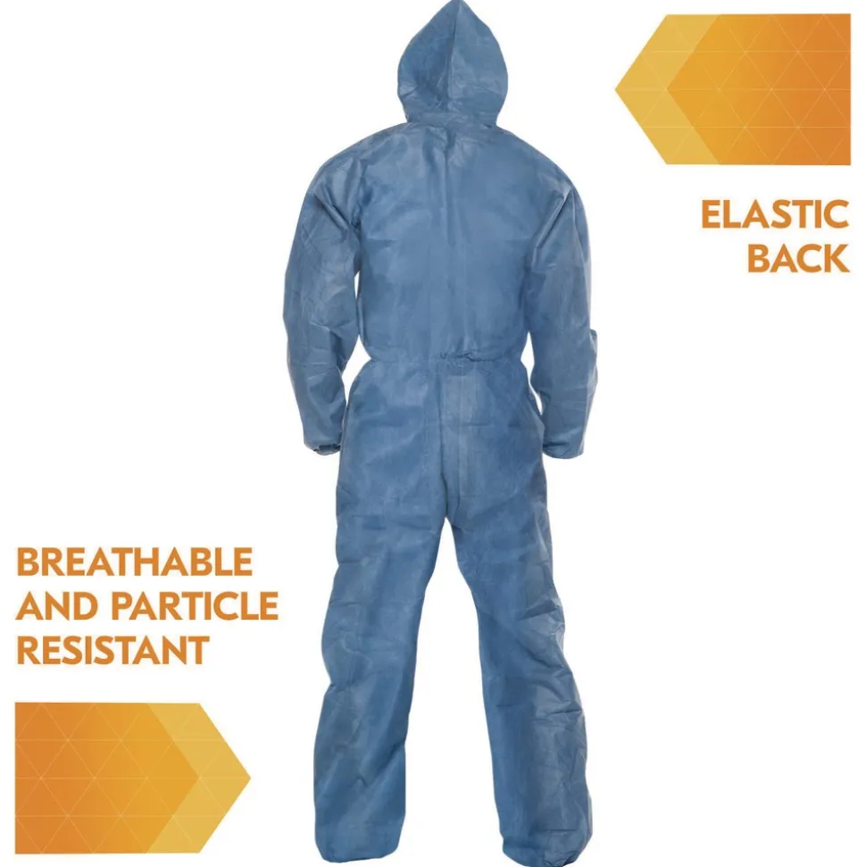 Ansell A20 Breathable Particle Protection Coveralls - 3X-Large/Blue (20/Carton)