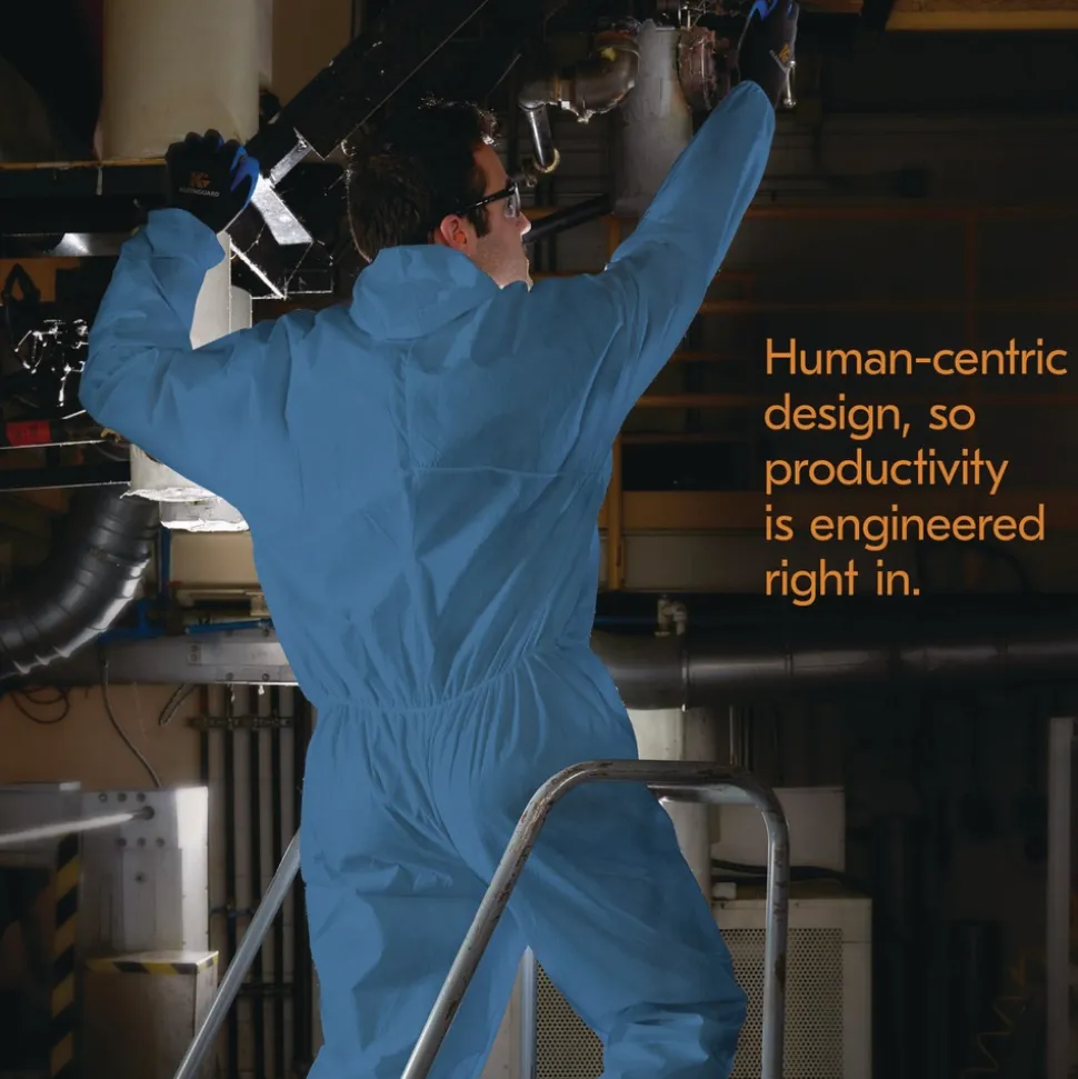 Ansell A20 Breathable Particle Protection Coveralls - 3X-Large/Blue (20/Carton)