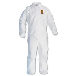 Ansell A40 Elastic-Cuff and Ankles Coveralls - 2X-Large, White (25/Carton)
