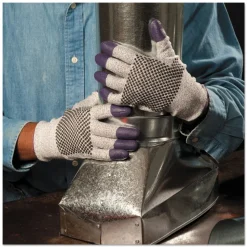 Ansell 250mm Length G60 Purple Nitrile Gloves - X-Large, Black/White (12 Pairs/Carton)