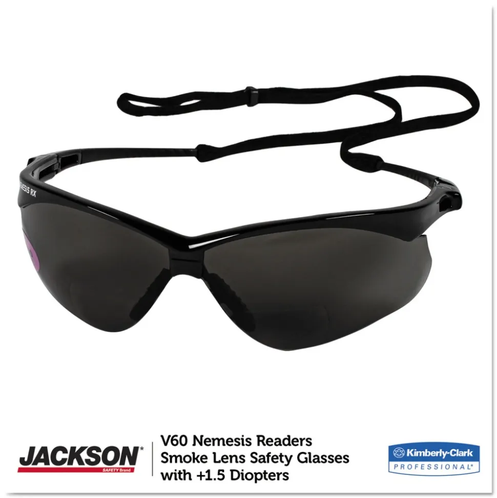 Ansell Nemesis Readers Safety Glasses - Smoke Frame/Smoke Polycarbonate Lens