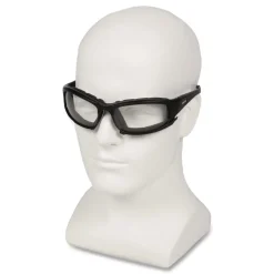 Ansell V50 Calico Safety Eyewear with Head Strap, KleenVision Anti-Fog Coating, Black Nylon Frame, Clear Polycarbonate Lens