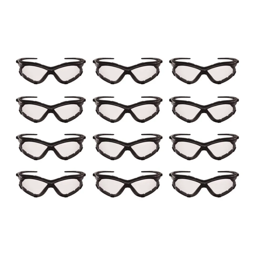 Ansell V30 Nemesi Foam Safety Glasses - Black Nylon Frame/Clear Polycarbonate Lens (12/Carton)