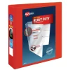 Avery 11 in. x 8.5 in. DuraHinge 3-Ring Heavy-Duty View Binder with 2 in. Capacity - Red (6/Carton)