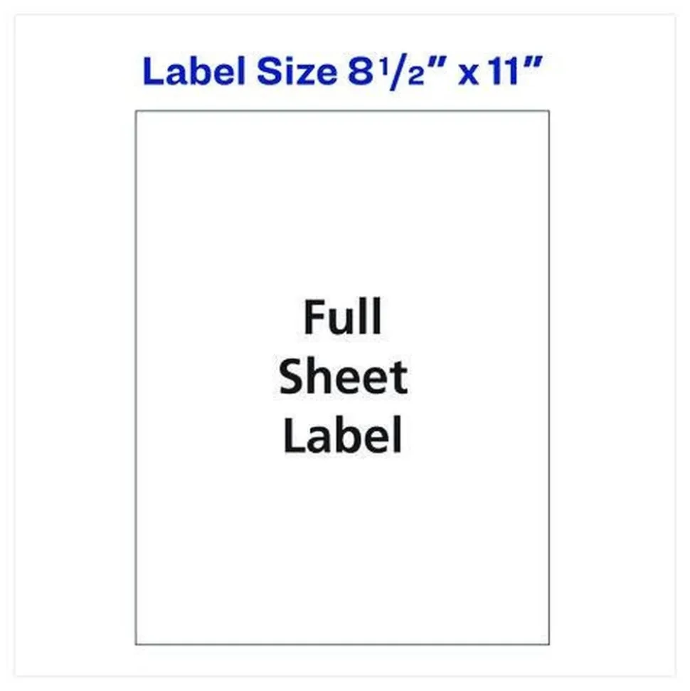 Avery 8.5 in. x 11 in. Shipping Labels-Bulk Packs for Inkjet/Laser Printers - White (250/Box)