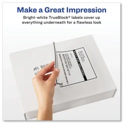 Avery 5.5 in. x 8.5 in. Shipping Labels with TrueBlock Technology for Laser Printers - White (2/Sheet, 250 Sheets/Box)