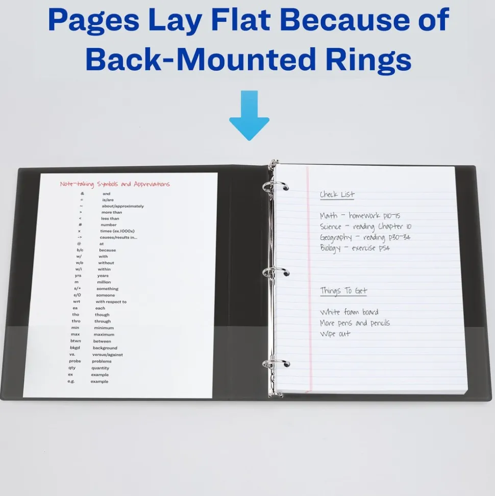 Avery One Touch EZD Rings 3 Rings 2 in. Capacity 11 in. x 8.5 in. Heavy-Duty DuraHinge View Binder - White (6/Carton)