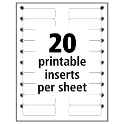 Avery The Mighty Badge 3 in. x 1 in. Horizontal Inkjet Name Badge Holder Kit - Gold (10/Pack)