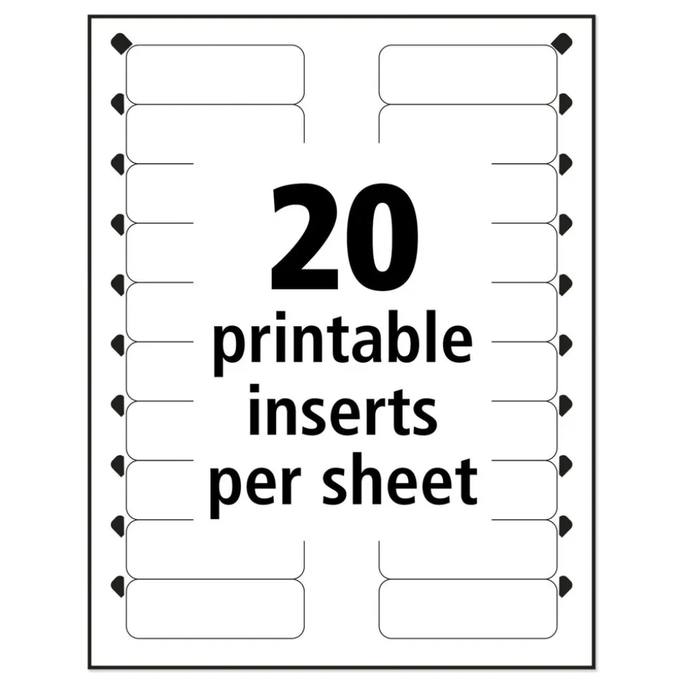 Avery The Mighty Badge 3 in. x 1 in. Horizontal Inkjet Name Badge Holder Kit - Gold (10/Pack)
