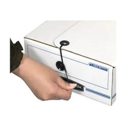 Bankers Box LIBERTY 11 in. x 24 in. x 5 in. Check and Form Boxes - White/Blue (12/Carton)