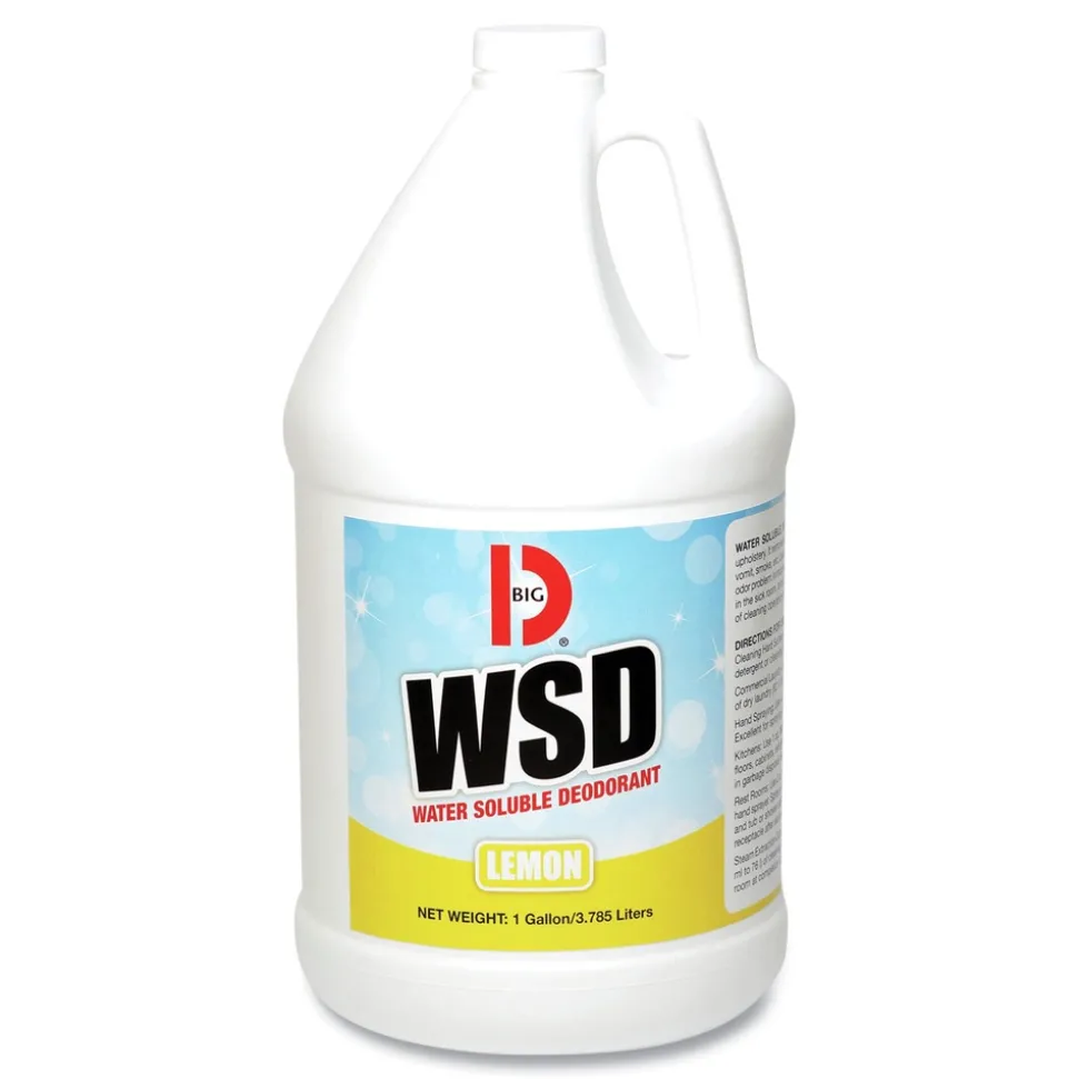 Big D Industries 1 gal. Bottle Water-Soluble Deodorant - Lemon Scent (4/Carton)