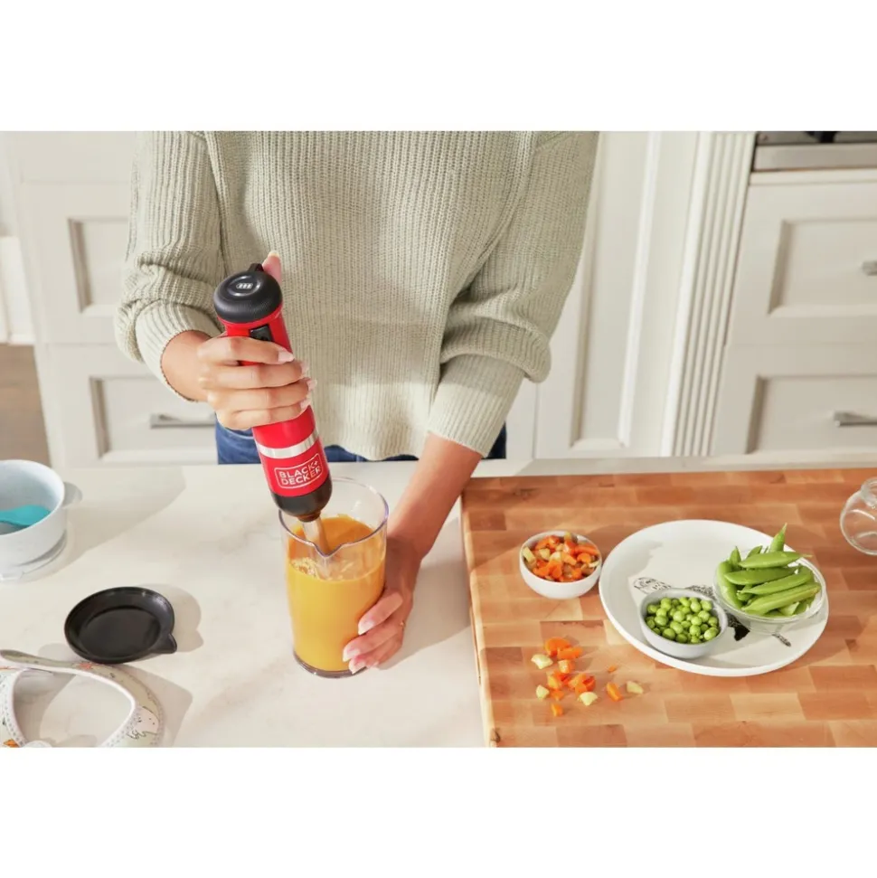 Black & Decker kitchen wand Cordless Blender 3-in-1 Kitchen Multi-Tool - Red