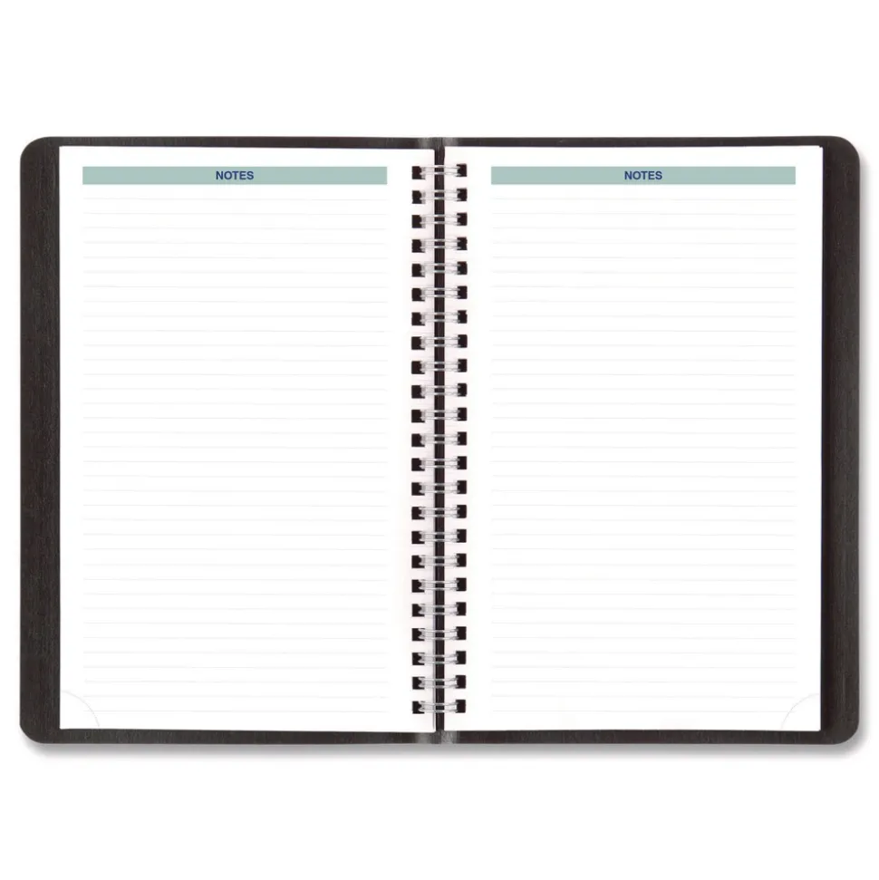 Blueline 12-Month (Jan to Dec): 2026 8 in. x 5 in. Plan and Link Weekly Planner - Black Cover
